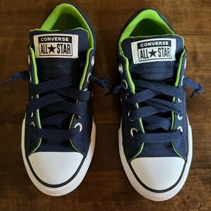 Converse Chuck Taylor All Star Sneakers Blue Green Unisex Kids' Shoes Size 12
